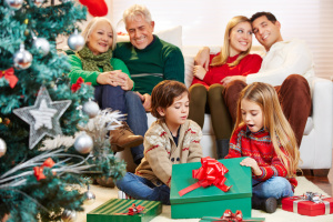 weihnachtliche Familienidylle